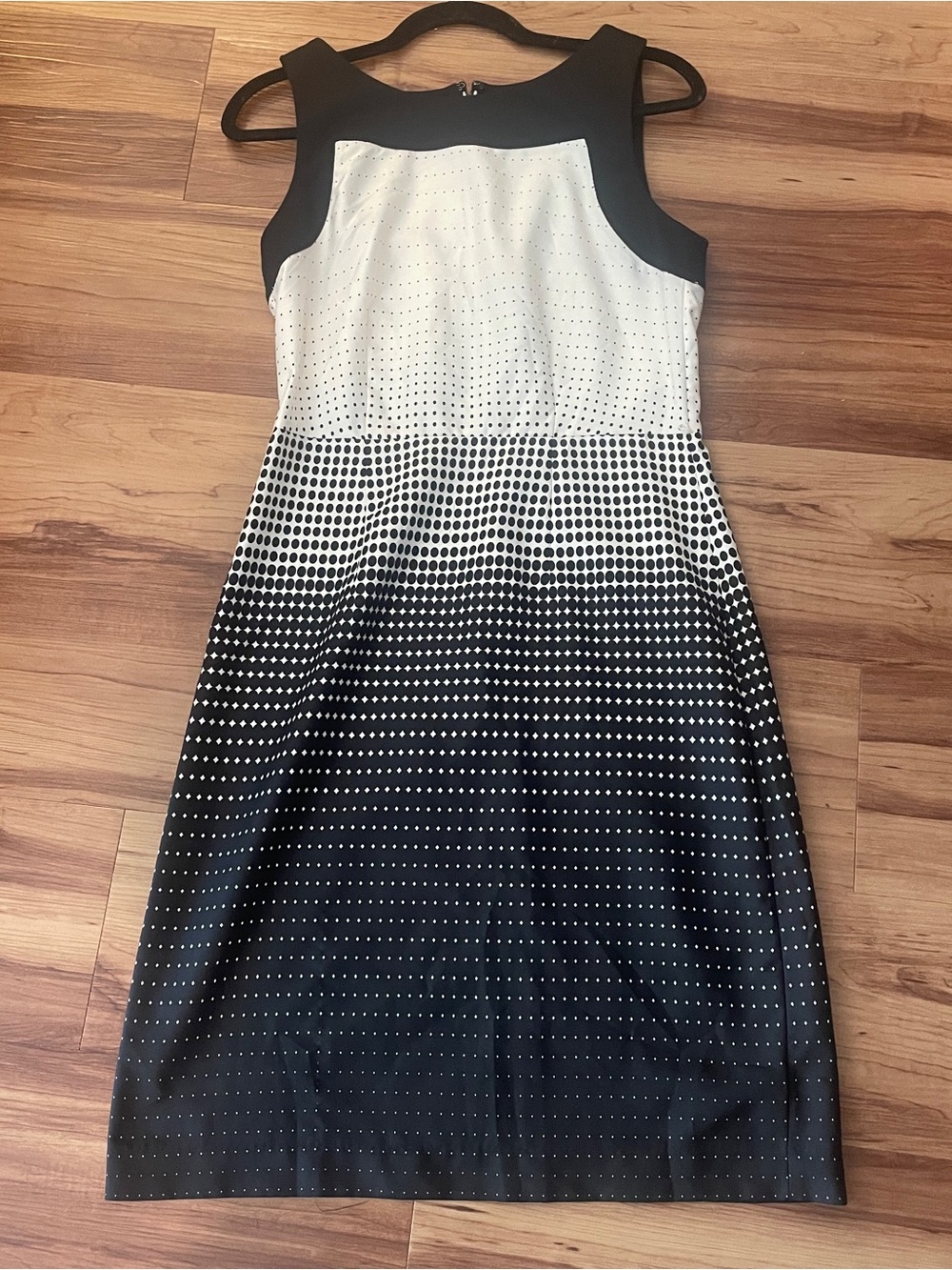 The Limited Black and White Ombre Dot Sheath Dress